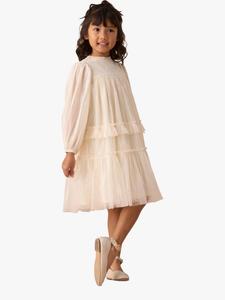 Детское бохо платье с декоративными элементами Angel & Rocket, White