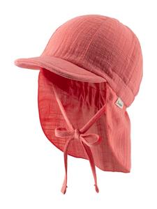 Sterntaler Бейсболка с защитой шеи, однотонный коралловый цвет