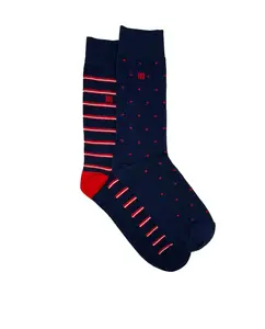 Пара высоких мужских носков темно-синего цвета Pertegaz, темно-синий