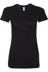 Женская облегающая футболка BELLA + CANVAS, цвет solid black blend