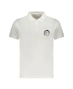 Белая хлопковая рубашка поло Trussardi, белый
