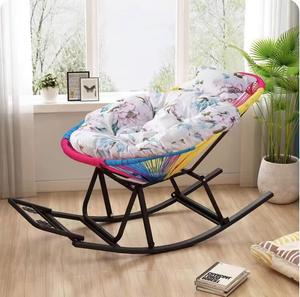 Yu Senyi Кресло-качалка lounge chair 05 new model из ротанга с сиденьем blue-green floral pure cotton