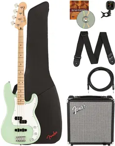 Бас-гитара Fender Squier Affinity Precision PJ - Surf Green с усилителем Rumble 15