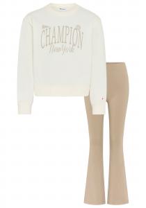 Champion Authentic Athletic Apparel Спортивный костюм в бежевом и белом цвете