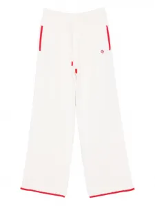 Трикотажные брюки вафельной вязки с контрастной отделкой Casablanca, нейтральный