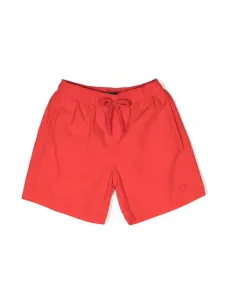 Плавки-шорты с кулиской и вышитым логотипом Vilebrequin Kids, красный