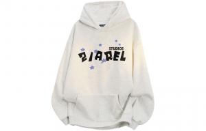 Толстовка Unisex Hooded Moderate Heavyweight ZIAREL, белый heather серый