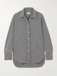 Рубашка в клетку в клеточку Hunza G, черный