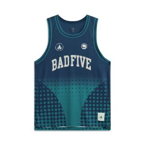 Футболка баскетбольная LiNing Badfive мужская тёмно-синяя с принтом стрекозы зелёной