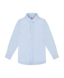 Мальчиковая рубашка с длинным рукавом на пуговицах - для малышей и детей постарше Deux par Deux, синий