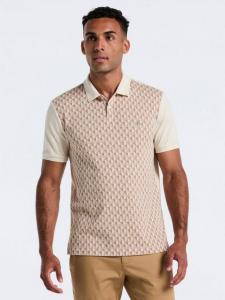 Хлопковая поло с жаккардовым принтом и коротким рукавом Original Penguin, Birch