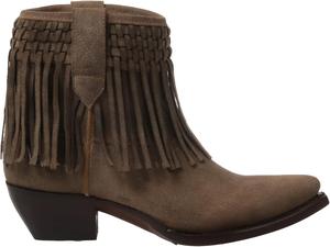 Ботильоны Frye Sacha Short Fringe - женские премиальные кожаные вестерн-ботинки с бахромой, удобные и стильные ботильоны, Taupe