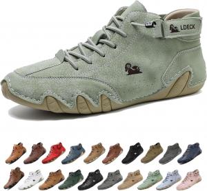 Мужские водонепроницаемые дышащие высокие ботинки-чукка ручной работы, нескользящие, для походов, вождения, кемпинга, легкие босоножки на все сезоны Generic, зеленый