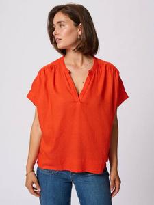 Топ Milia с рукавом летучая мышь KAFFE, Mid Red