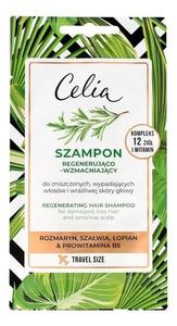 Восстанавливающий и укрепляющий шампунь для волос - пакетик 10 мл Celia