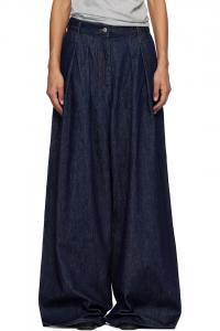 Dries Van Noten Синие джинсы с широкими складками