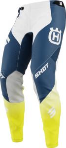 Брюки для мотокросса Shot aerolite husqvarna limited edition 2025, Blue/White/Yellow
