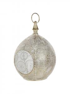 Beliani Фонарь LAESO золотисто-белого цвета - (Ш) 24 x (В) 33 x (Д) 24 см