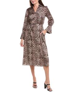 Платье миди из сатина Julia Jordan, коричневый