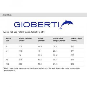 Мужская флисовая куртка Gioberti с молнией во всю длину, цвет Turquoise