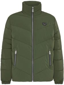 Стеганый пуховик Philipp Plein, зеленый