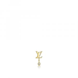 Louis Vuitton Серьги-гвоздики Idylle Blossom LV, желтое золото и бриллианты, 1 шт.