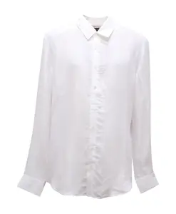 Широкая белая вискозная футболка для героев Patrizia Pepe, белый