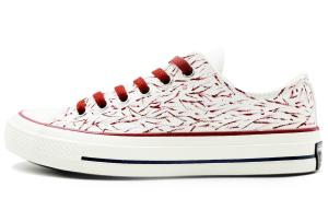 Chunck 70 устойчивые к истиранию низкие кеды Unisex Converse, красный/белый