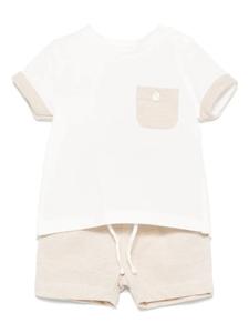 Комплект из топа и шортов Patachou, нейтральный