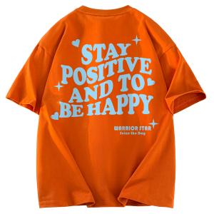 Футболка женская с открытым краем и рукавом реглан из коллекции Smiling WARRIOR, оранжевый (heavyweight and 100% cotton)