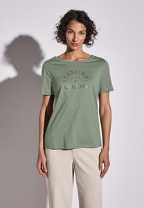 Футболка с принтом MIT WORDING Street One, цвет Grün