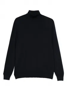 Свитер с высоким воротником Kiton, синий