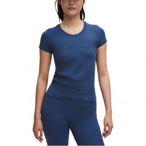 Футболка Swiftly Tech с рукавом реглан для женщин Lululemon, twill синий/bltw