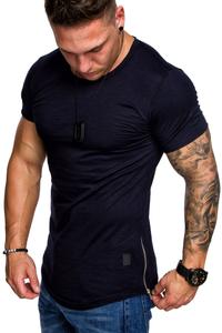 Футболка Amaci&Sons mit Zipper und Rundhalsausschnitt AUSTIN, цвет Navyblau