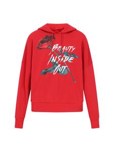 Женская толстовка с капюшоном красного цвета myMo ROCKS