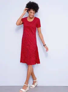 Классическое базовое платье из джерси "Jersey Dress" Classic Basics, цвет Erdbeere-Ecru-Bedruckt