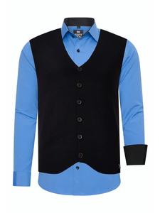 Rusty Neal Комплект из рубашки и жилета (2 шт.) синего цвета