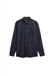 ARMEDANGELS Рубашка на пуговицах комфортного кроя в синем дениме