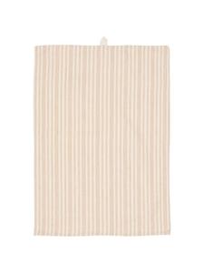 IB Laursen Полосатое коричневое кухонное полотенце с тильдой