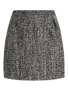 Твидовая юбка мини DOLCE & GABBANA, черный