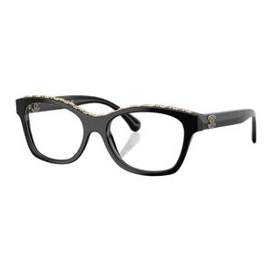 CHANEL Ацетатные квадратные очки для женщин черные, Black