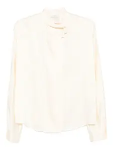 Блузка с высоким воротником Forte Forte, нейтральный