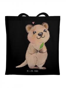 Mr. & Mrs. Panda Сумка-шоппер Quokka Happy без слогана, черная