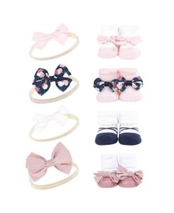 Набор из 8 предметов: повязка на голову и носки Hudson Baby, Blue blush floral