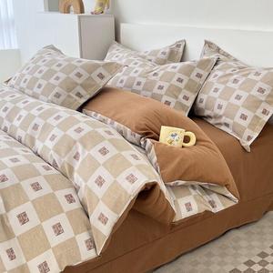 Antarctic Пододеяльник 180х220 см из хлопка, клетка, ткань с начесом