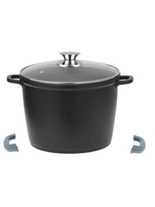 Глубокая кастрюля с индукционной крышкой, Ø24/28 см, черного цвета Cheffinger, 28 см