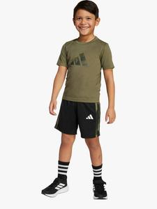 Детский комплект футболка и шорты с камуфляжным принтом Train Essentials adidas, Olive Strata