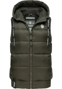 Стеганый жилет Navahoo "Kassidy", стильный женский жилет без рукавов с капюшоном, зеленый