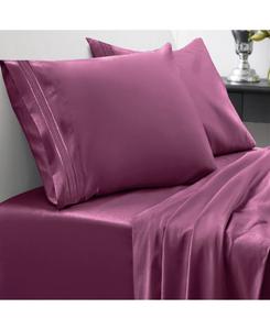 Комплект постельного белья из микрофибры, 4 предмета, размер King Sweet Home Collection, цвет berry