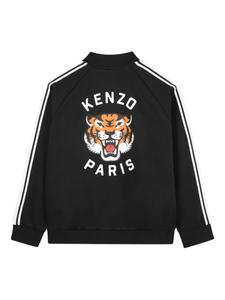 Толстовка на молнии с принтом тигра Kenzo Kids, черный